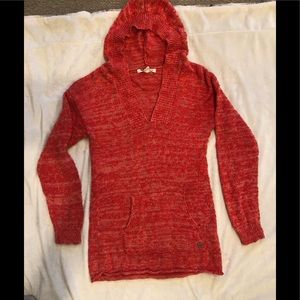 Roxy  Long sleeve knitted sweater  with hood .